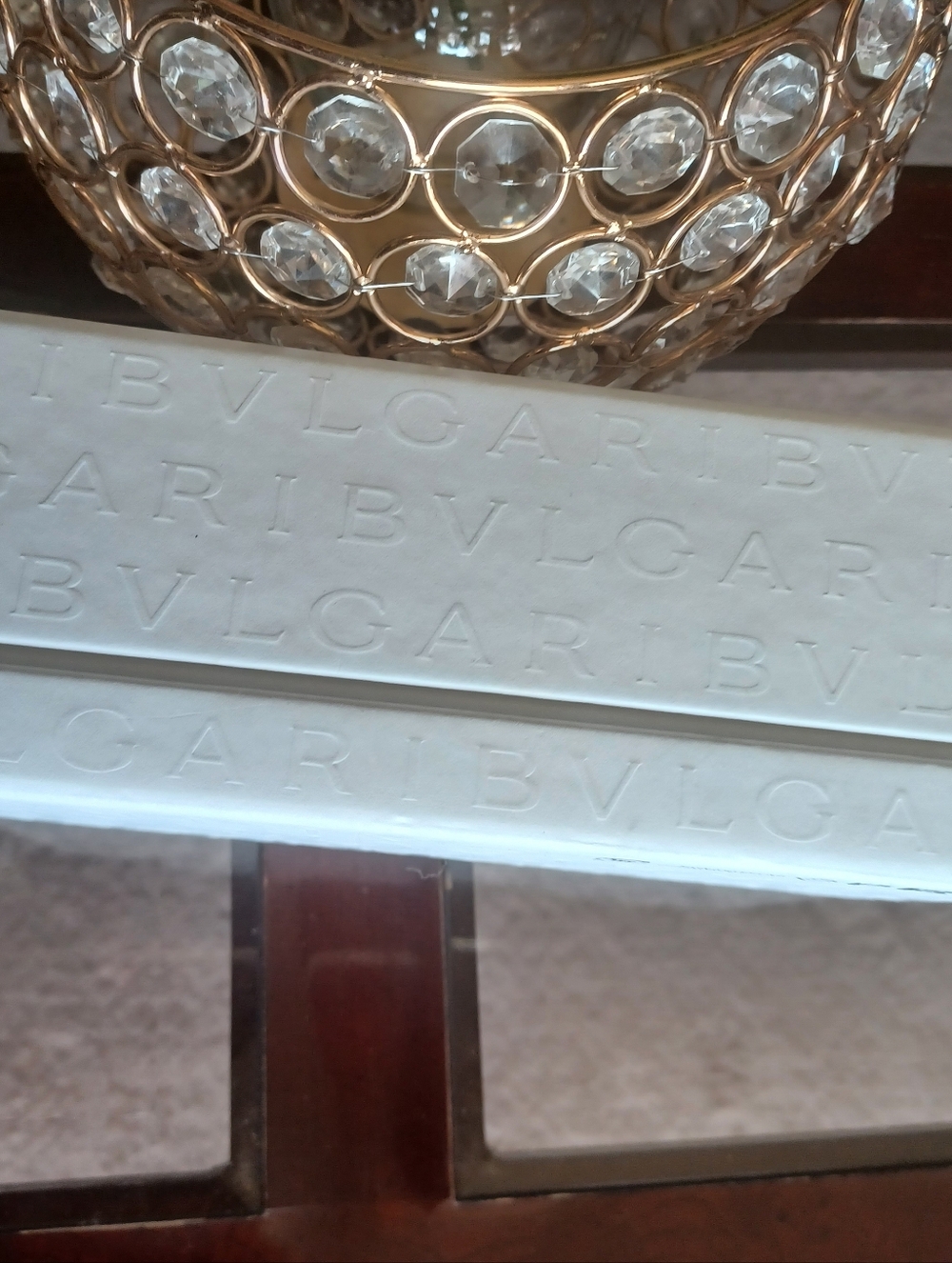 BVLGARI White Embossed Gift Box For Sunglasses - Picture 4 of 5